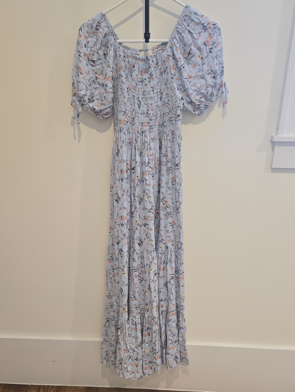 Lovely Melody Light Blue Floral Maxi Dress
